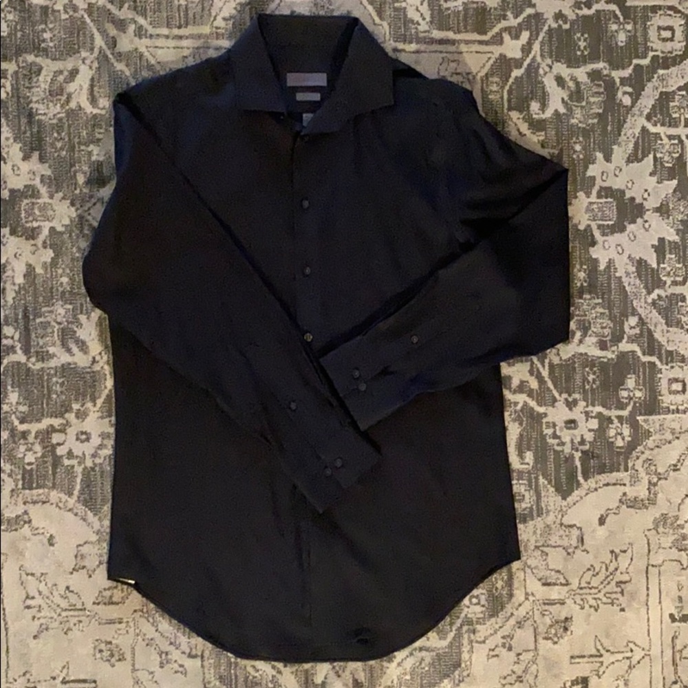 Calvin Klein ribbed black dress shirt